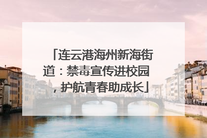 连云港海州新海街道：禁毒宣传进校园，护航青春助成长