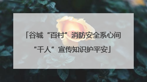谷城“百村”消防安全系心间 “千人”宣传知识护平安