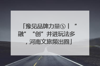 豫见品牌力量⑤丨“融”“创”并进玩法多，河南文旅频出圈