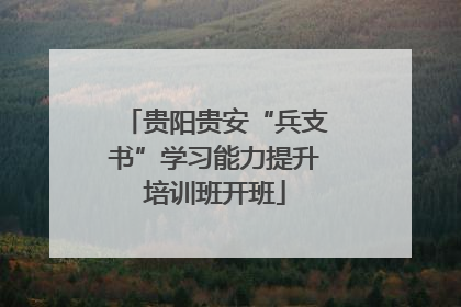 贵阳贵安“兵支书”学习能力提升培训班开班