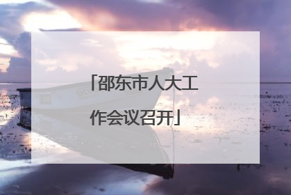 邵东市人大工作会议召开