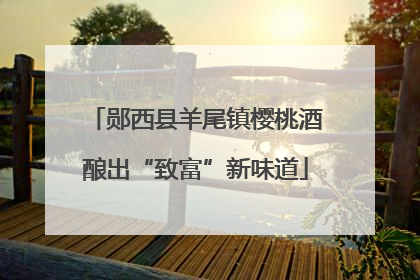 郧西县羊尾镇樱桃酒酿出“致富”新味道