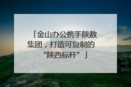 金山办公携手陕数集团，打造可复制的“陕西标杆”