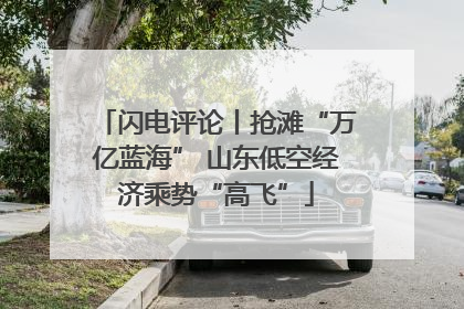 闪电评论丨抢滩“万亿蓝海” 山东低空经济乘势“高飞”