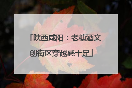 陕西咸阳：老糖酒文创街区穿越感十足