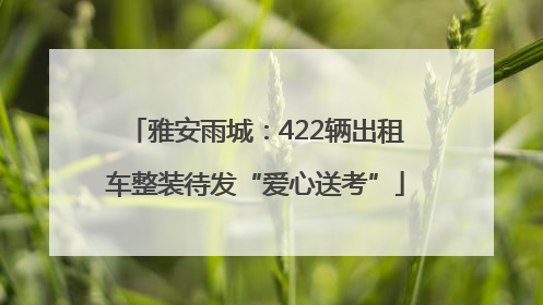 雅安雨城：422辆出租车整装待发“爱心送考”