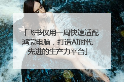飞书仅用一周快速适配鸿蒙电脑，打造AI时代先进的生产力平台