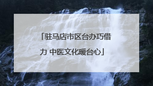 驻马店市区台办巧借力 中医文化暖台心