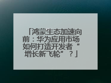 鸿蒙生态加速向前：华为应用市场如何打造开发者“增长新飞轮”？