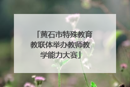 黄石市特殊教育教联体举办教师教学能力大赛
