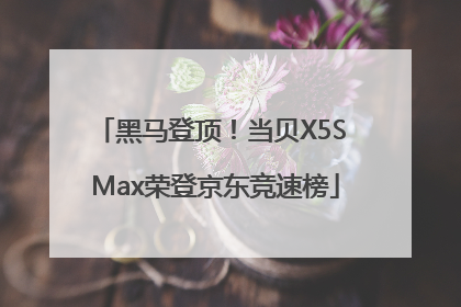 黑马登顶！当贝X5S Max荣登京东竞速榜