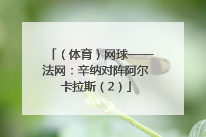 （体育）网球——法网：辛纳对阵阿尔卡拉斯（2）