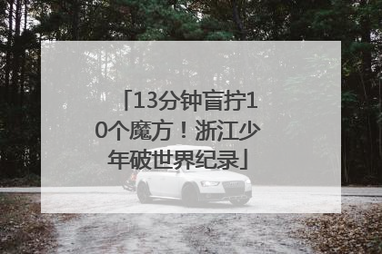 13分钟盲拧10个魔方！浙江少年破世界纪录