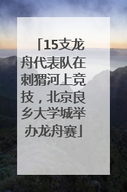 15支龙舟代表队在刺猬河上竞技，北京良乡大学城举办龙舟赛