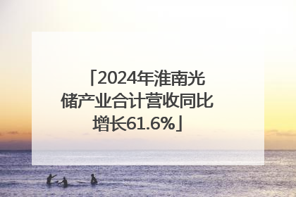 2024年淮南光储产业合计营收同比增长61.6%