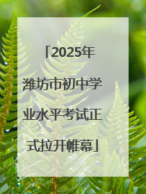 2025年潍坊市初中学业水平考试正式拉开帷幕