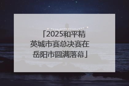 2025和平精英城市赛总决赛在岳阳市圆满落幕